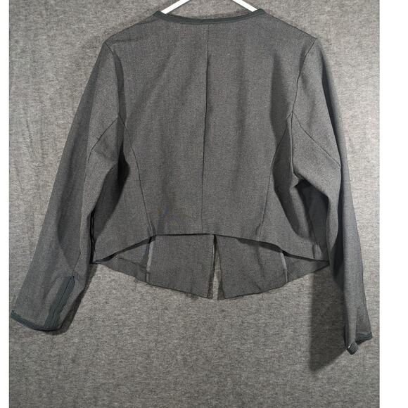 Torrid Women's Fitted Military Jacket Front Piping Buttons Grey Size 2X - Picture 5 of 11